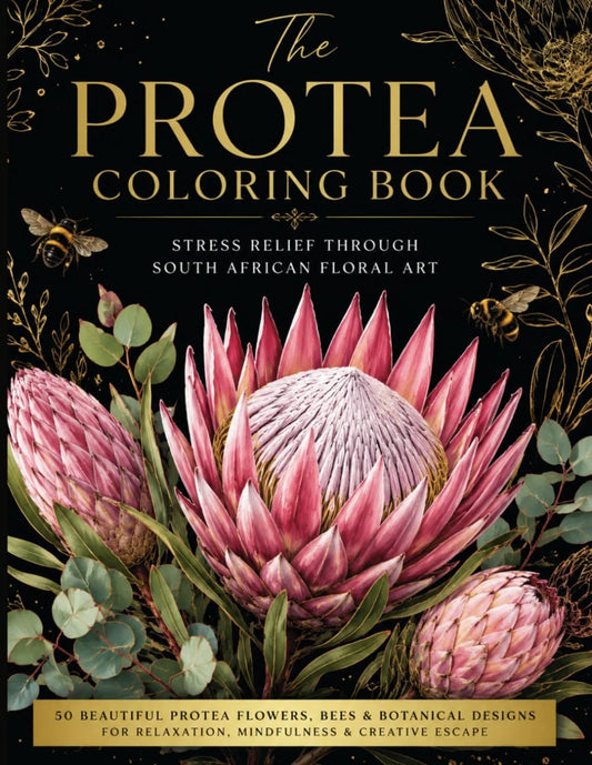 Protea Flower Coloring Book